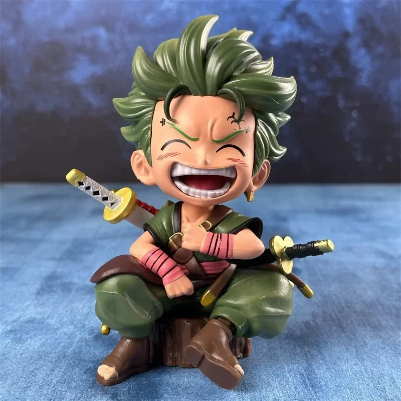 بانداي جديد قطعة واحدة أرقام لوفي سانجي مضيئة 13 سنتيمتر أنيمي الشكل تمثال بولي كلوريد الفينيل نموذج دمية الديكور رورونوا زورو اللعب الهدايا #4