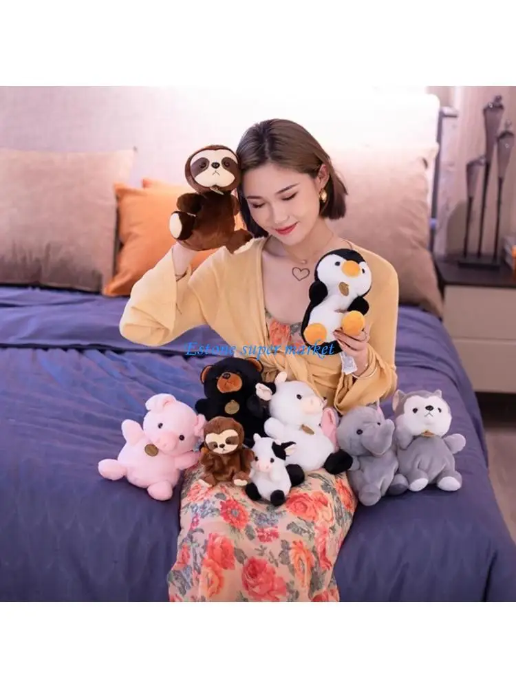 090B Plush Toy Home Office Animals Mascots Cartoon Animals Plush Doll Eye-catching Realistic Comfortable Home Ornament