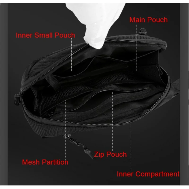 Waterproof Waist Bag Fashion Chest Male Outdoor Sports Fanny Pack Men's Travel Shoulder Bags