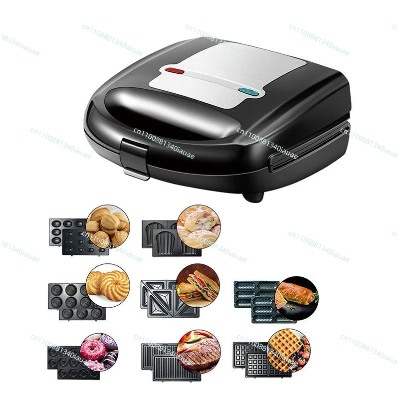 

European Standard Eight-in-one Sandwich Machine Replaceable Plate Donut Waffle Machine Breakfast Machine