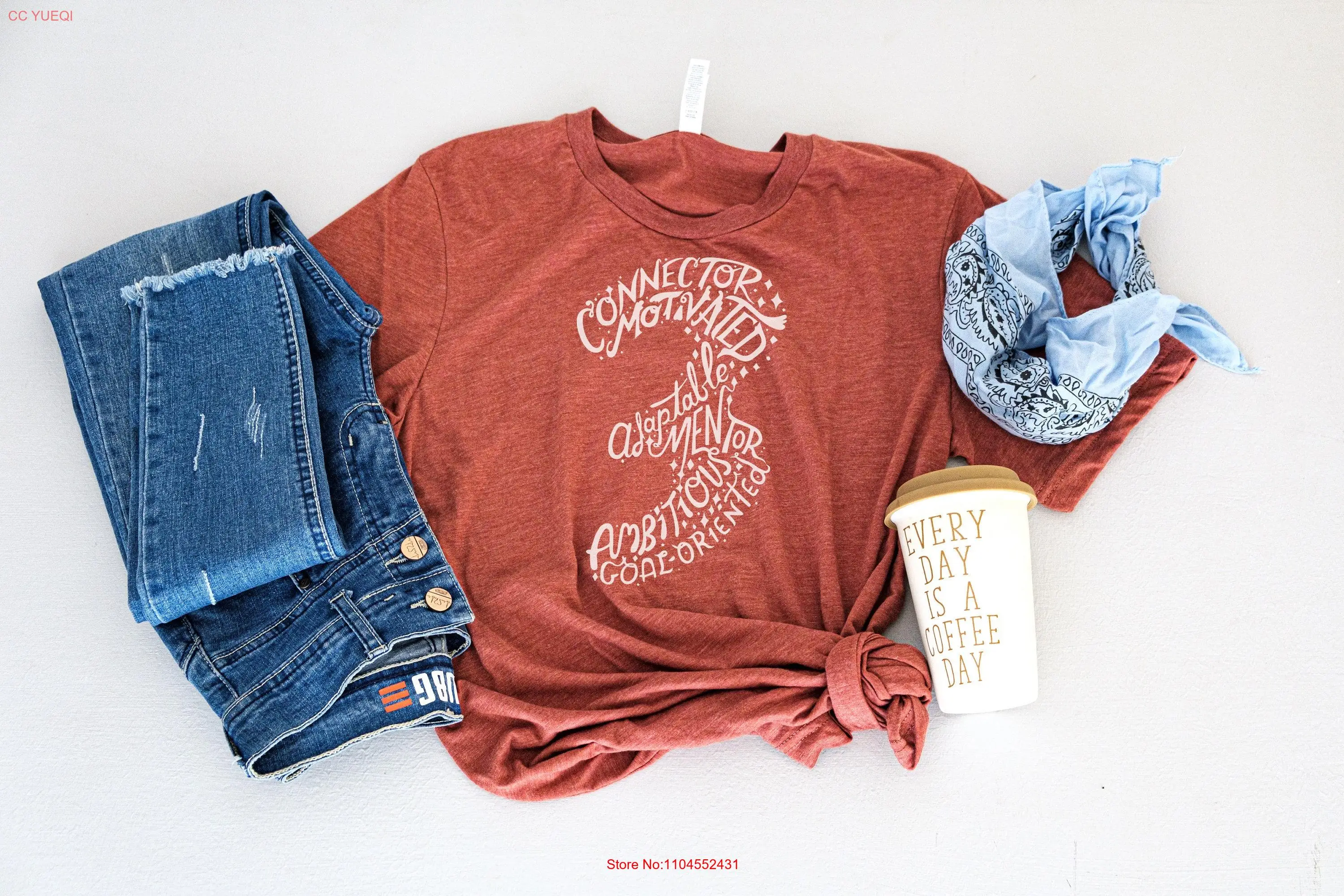 تي شيرت Enneagram 3 نوع الشخصية ثلاثة أكمام طويلة أو قصيرة #1