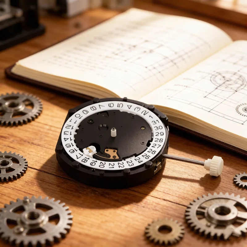 Single Calendar PE50 Quartz Watch Movement, 2/6/10 Small Seconds Six-Pin Design, Multi-Function Watch Maintenance Fittings