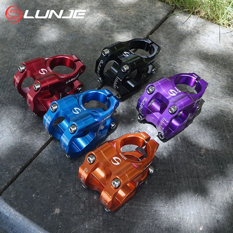 LUNJE المقود الجذعية 35 مللي متر جسر CNC جذع دراجة دراجة هوائية جبلية جسر 31.8 الدراجات الجذعية الناهض الجدول الجبلية الطاقة
