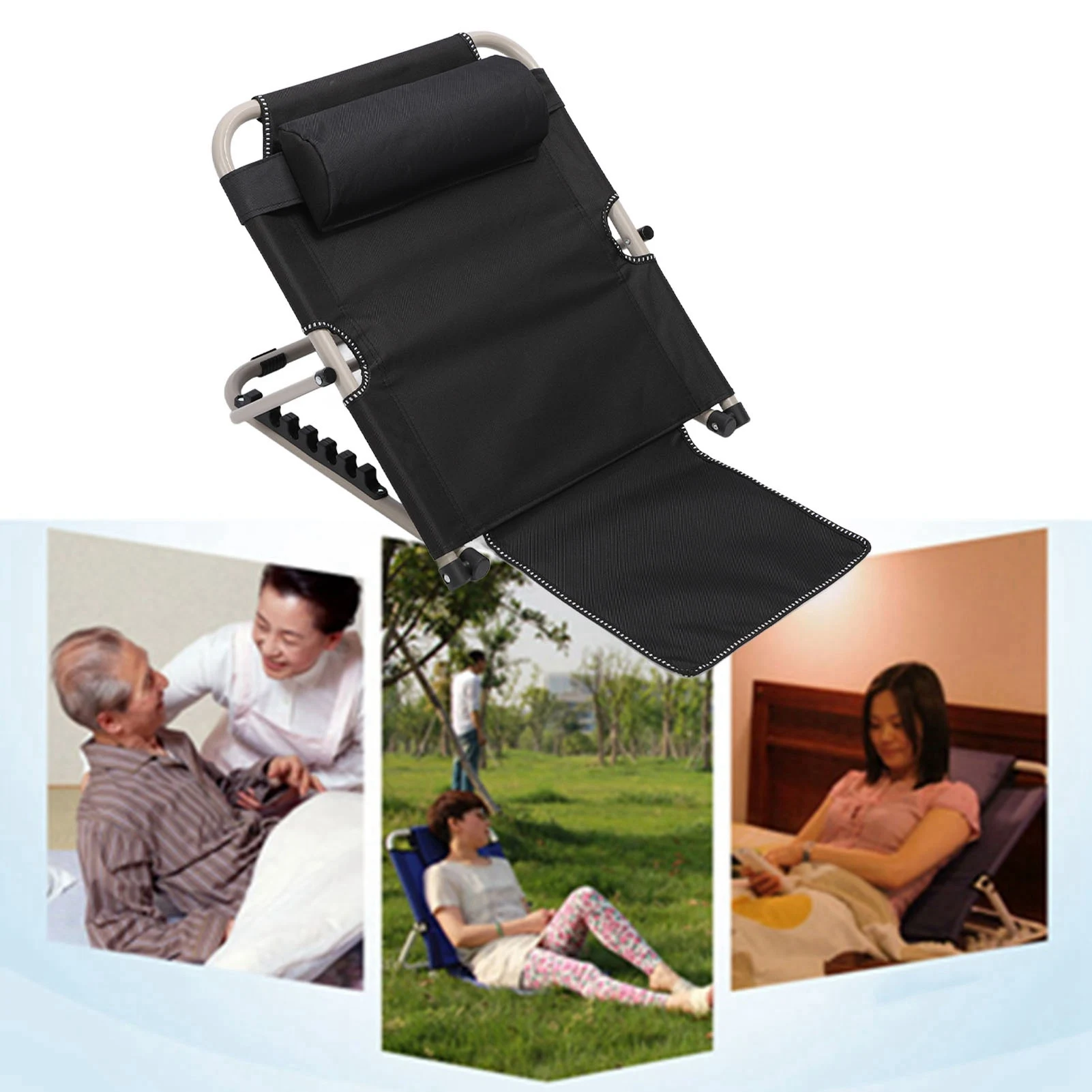Lifting Bed Backrest Floor Support Chair for Neck Support Multifunctional 6 Gears Adjustable Lifting Bed Backrest Floor Chair