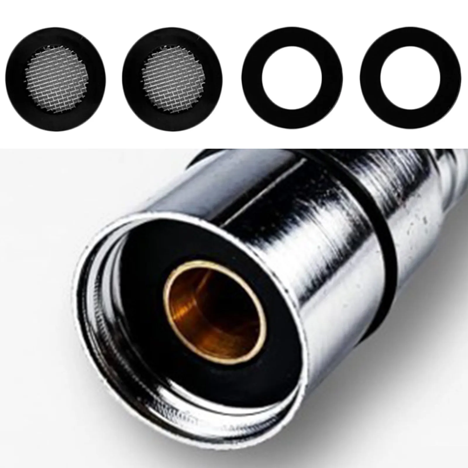 4 Sets Rubber Backed Washers Hose Screen Filter For Plumbing Leak Proof Gasket Showerhead Hose Filter Net Washers Gaskets Filter