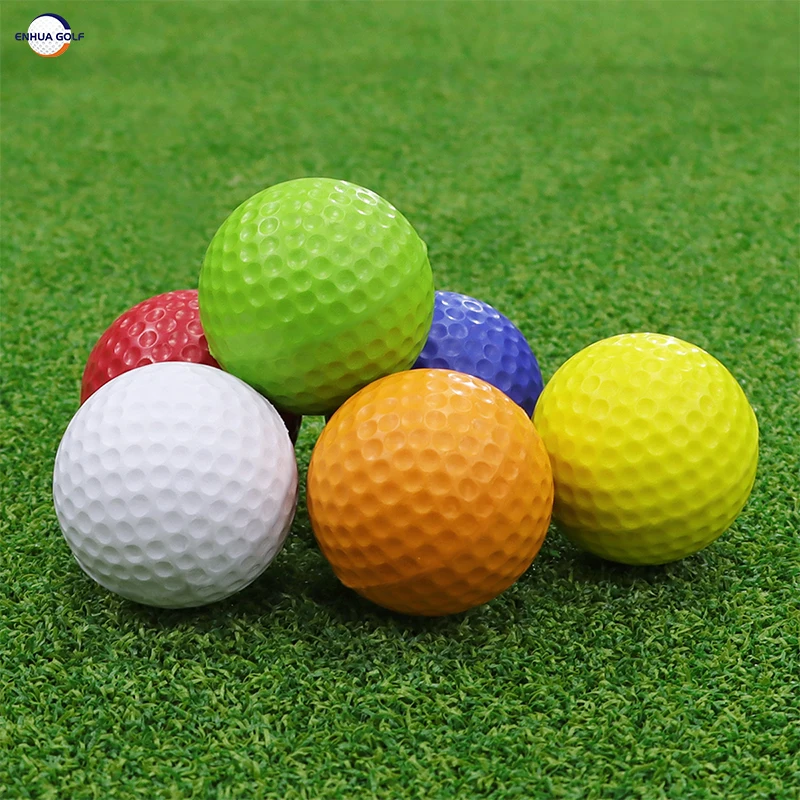 Golf Balls Practice Foam Golf Balls Customization 10Pcs Yellow PU Foam Balls Sponge Elastic Indoor Outdoor Practice Training