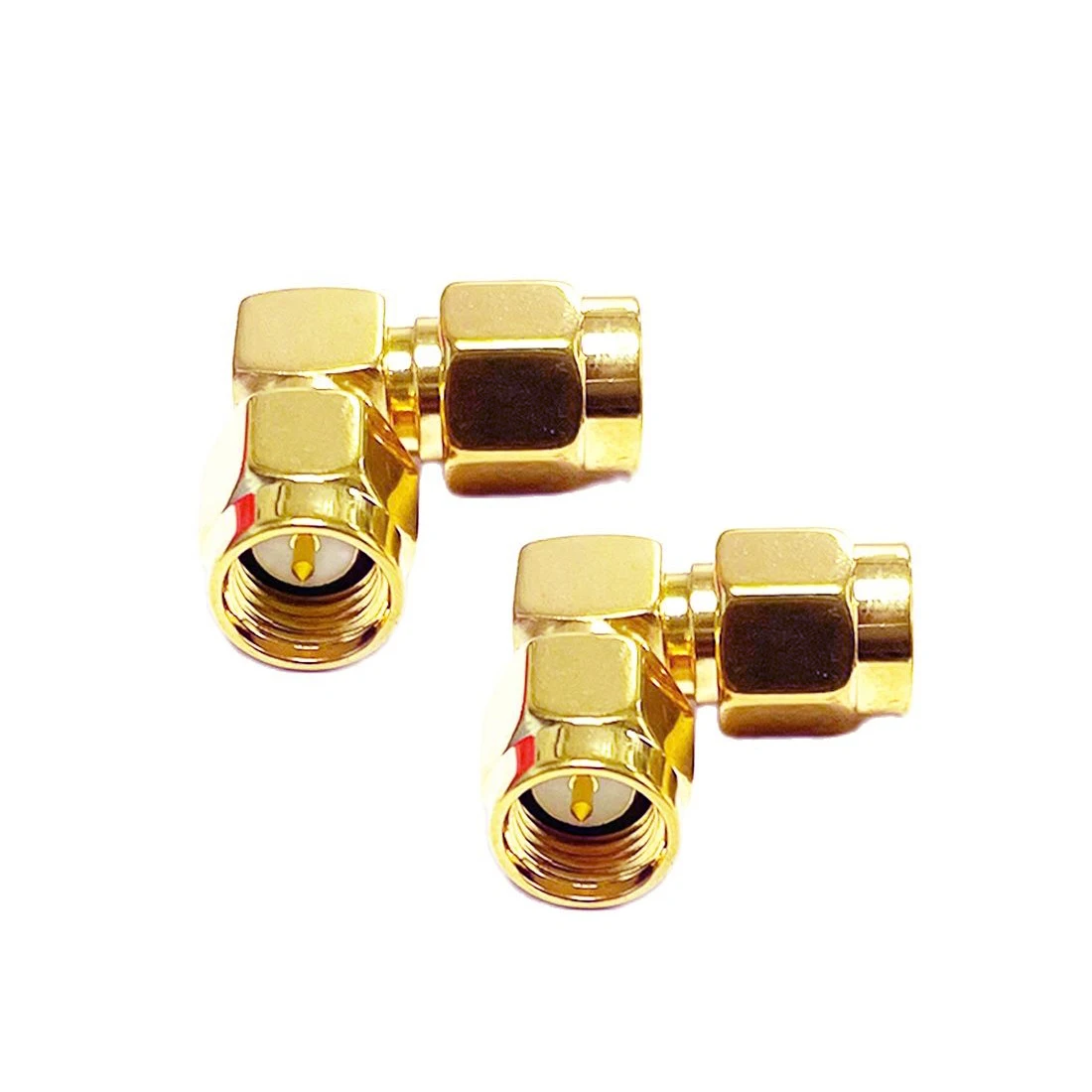 1pc SMA  Male Plug Switch  RP-SMA  Female Jack with Male Pin RF Coax Adapter Convertor  Right Angle Goldplated Wholesale New