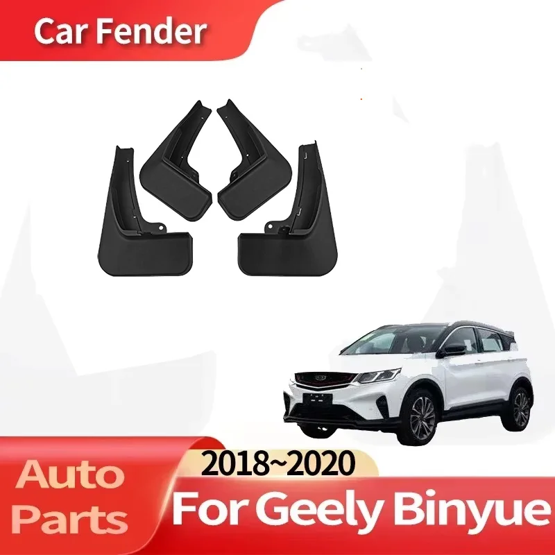 

Auto Accessories For Geely Binyue Coolray SX11 2018~2020 Car Fender Anti-sand Splash Mud Guard Skin Punch-free Installation Tool