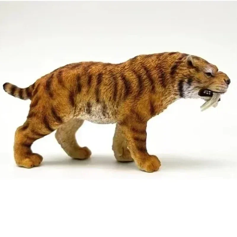 TNG Walking Sabertooth Tiger Model Sabre-Wulf Prehistoric Animal Smilodon Tigers Figures Toy Gift With Box