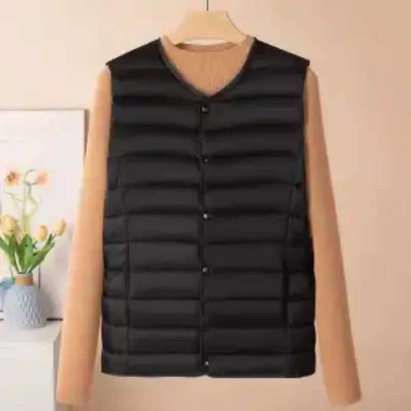 Gilet léger en duvet de coton pour femme, chemise courte climatisée, chaud, à bascule, nouvelle collection printemps-automne