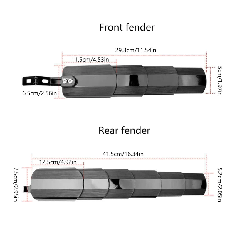 Adjustable Bicycles Front & Rear Mud Guards Outdoor Mountain Bike Mudguard X5QF
