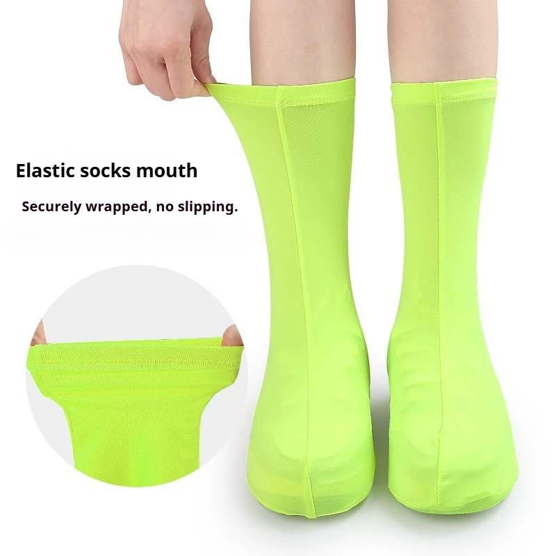 1 Pair Rain Boots High-top Elastic Shoe Covers Desert Sand-Proof Shoe Covers Outdoor Hiking Dust-Proof Shoe Cover
