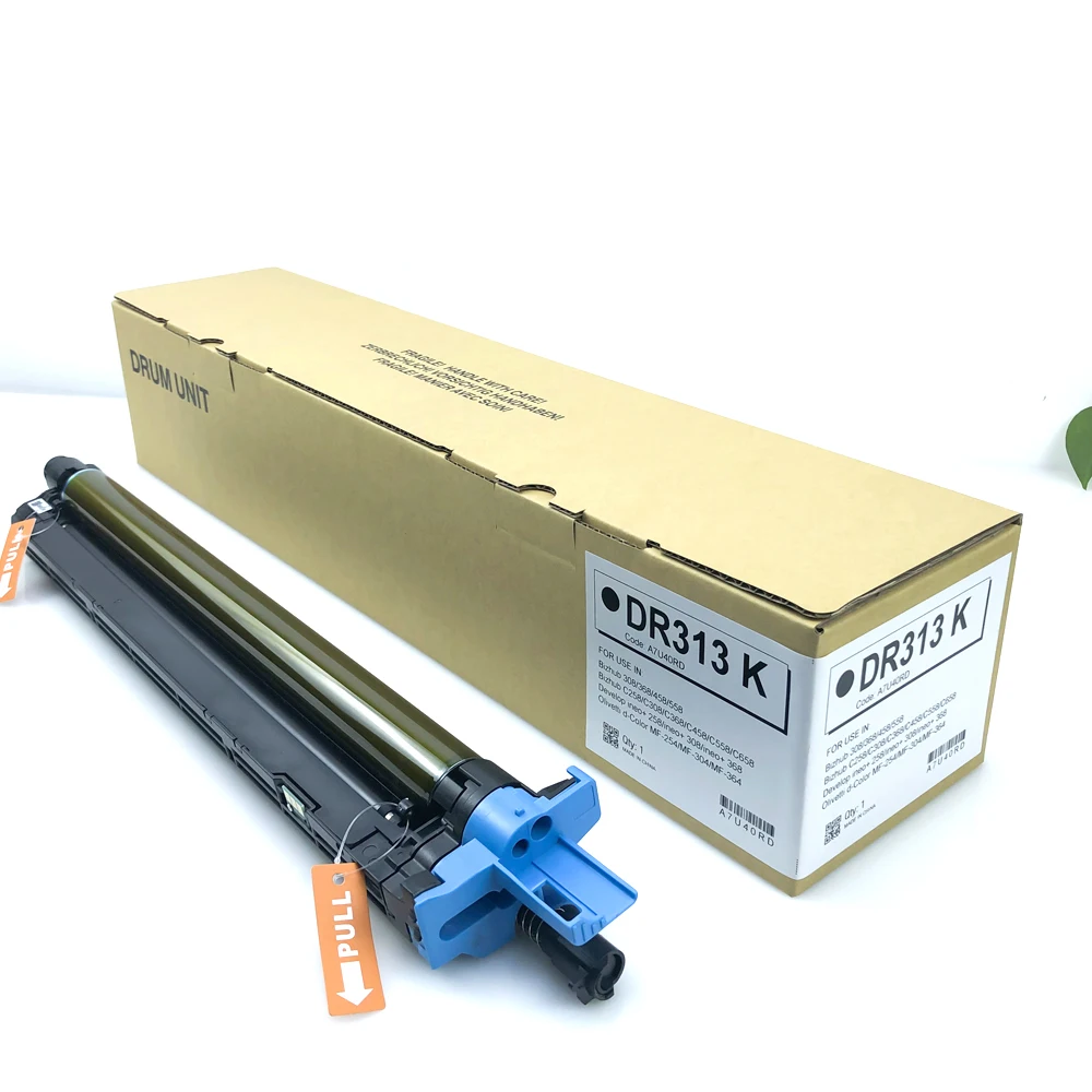 

1 X KMCY C258 DR313K DR313 Барабан для Konica MINOLTA Bizhub C258 C308 C368 C458 C558 C658 A7U40RD Черный