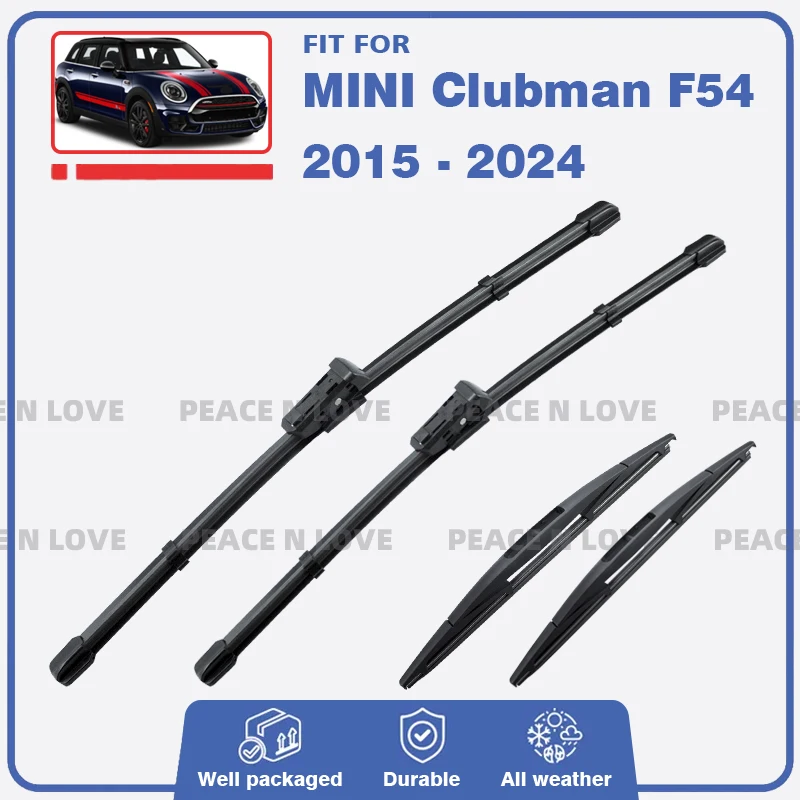 

Передние и задние щетки стеклоочистителя для MINI Clubman F54 2015-2024, резиновые щетки для лобового стекла, запасные части, аксессуары 2017