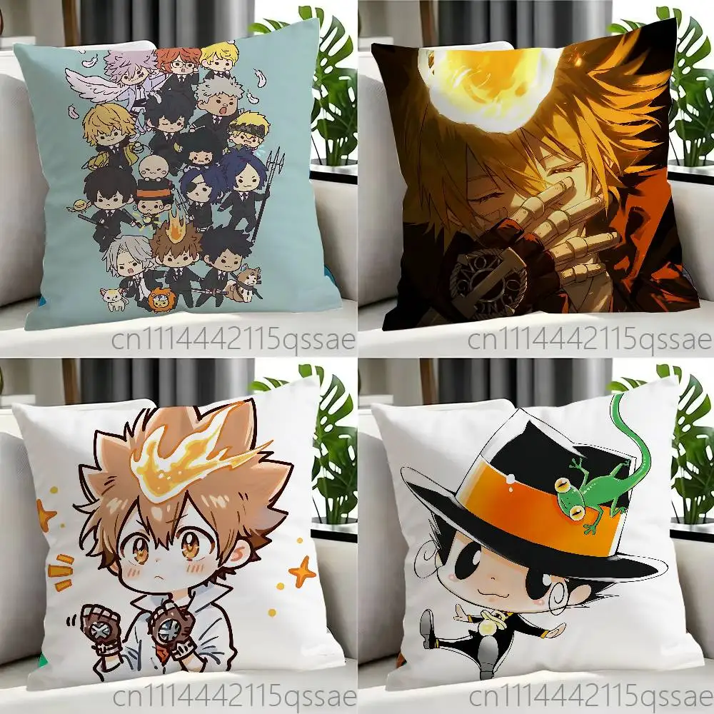 Anime Hitman R-Reborn Pillow case Printed Polyester Throw Pillow Cover Decorative Sofa Cushion Pillowslip Home Decor