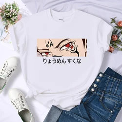 Jujutsu Kaisen Anime Ryomen Sukuna Women Tshirts Street Breathable Short Sleeve Personality Cool Tee Shirt Casual Summer T-Shirt