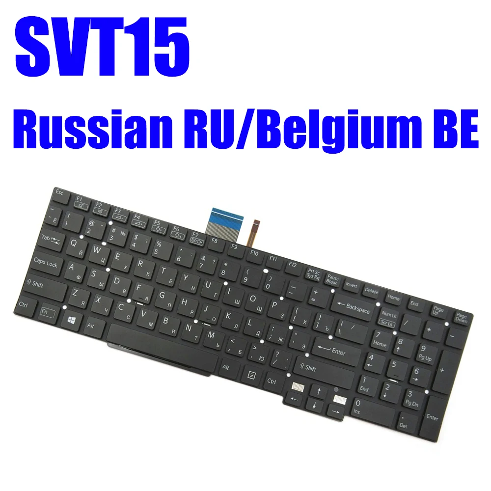

RU BE Laptop Keyboard For SONY SVT15 147442511RU 9Z.N9EBW.00R00 147443811BE 9Z.N9EBW.01A 9Z.N9EBW.01A00 147442511RU Black New