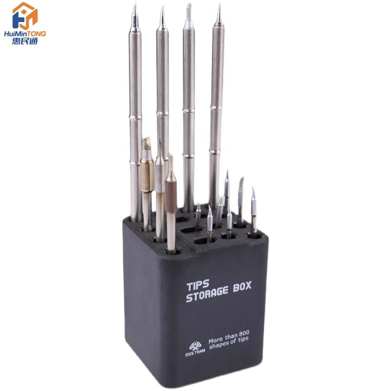 OSS W118 Heating Element Soldering Iron Tips Storage Box for Electronics Phone Repair Soldering Heater Storage Tool