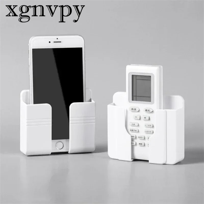 xgnvpy Remote Control Storage Box Simple Punch Free Table Side Wall Hanging Air Conditioner Remote Board Bedside Phone Holder