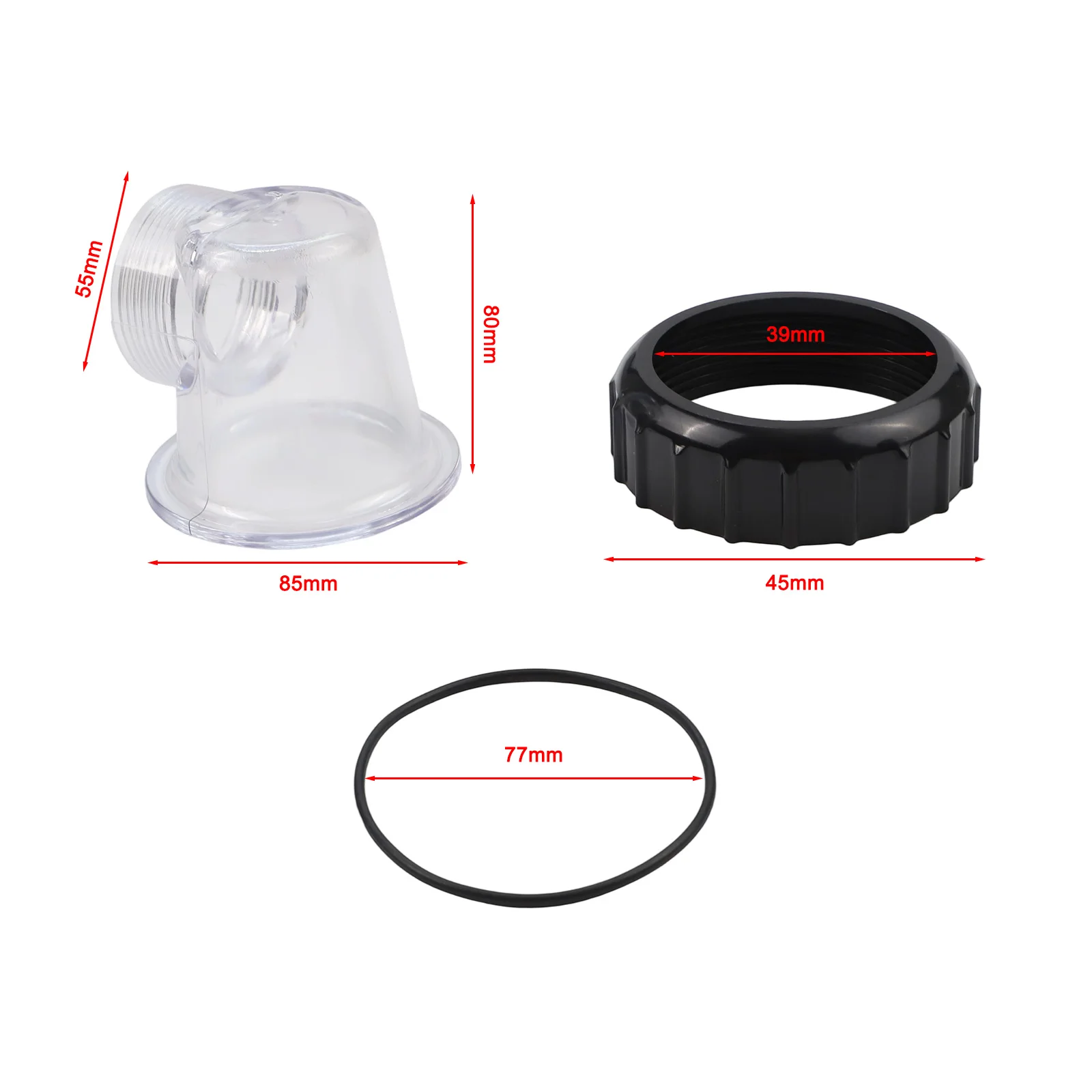 Transparent Insert Pre-filter Lid Assembly For SPS25 For SPS50 For SPS75 For SPS100 Pump 040911+040924+040930+040928+040841