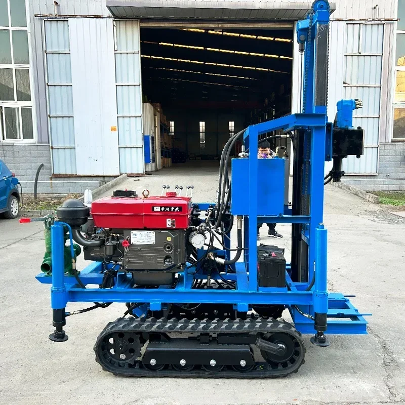 

Mini Water Well Drilling Rig Machine 180m Small Borehole with Crawler Chassis for Digging Water Well