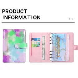 Notebook  Useful with Stickers And Ruler Stationery  A6 Zipper Envelopes Budgeting Money Organizer Book Binder Office Supplies