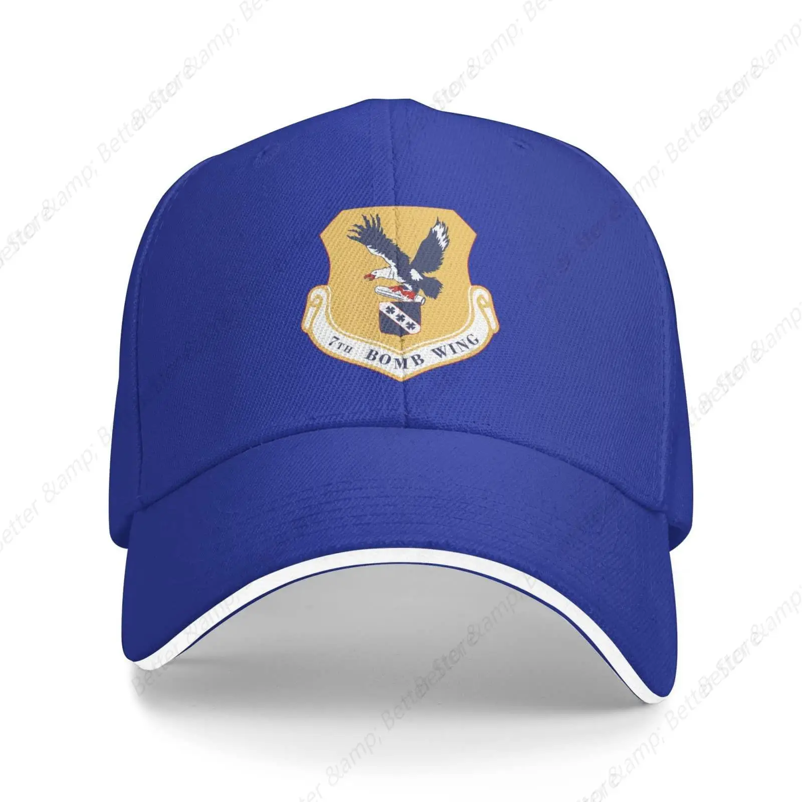 7th Bomb Wing Baseball Hat Adjustable Sun Cap for Men and Women Sandwich Hats