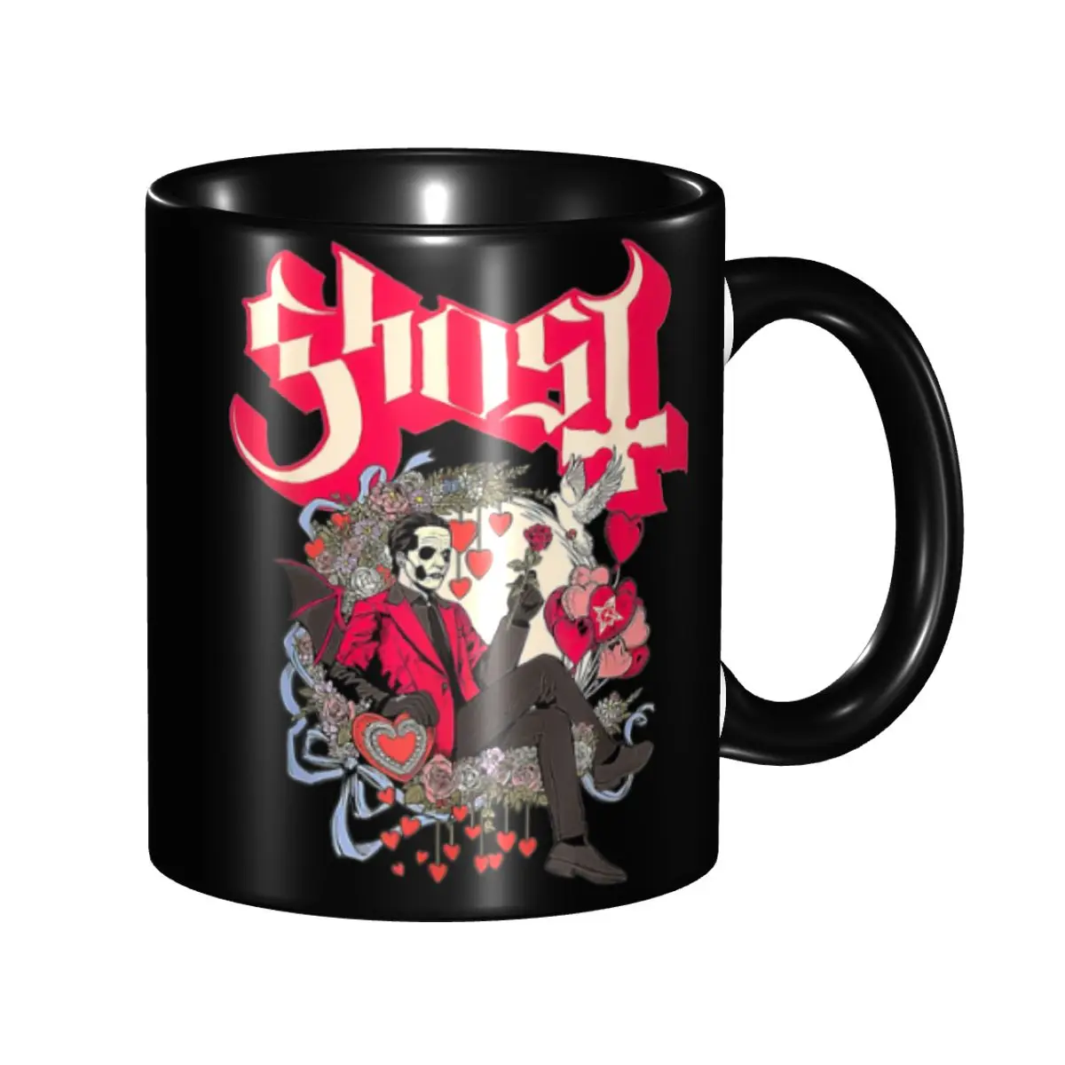Customized Ghost Halloween Vintage Impera Coffee Mugs DIY Rock Band Ceramic Milk Tea Cups