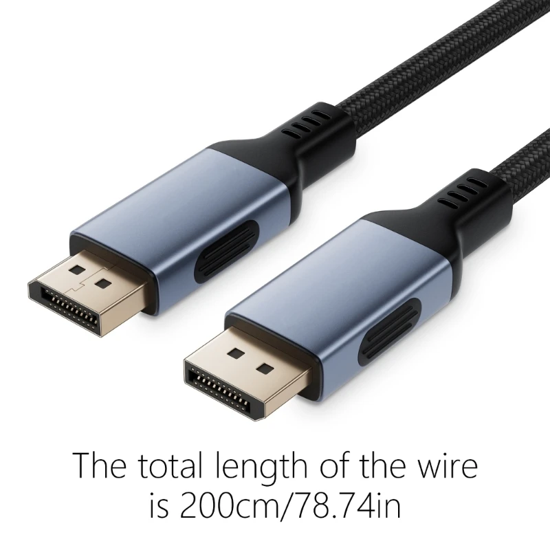 Высокоскоростной кабель DisplayPort 16K, шнур 2.1 для игр, 80 Гбит/с, 16K при 60 Гц, 8K при 240 Гц