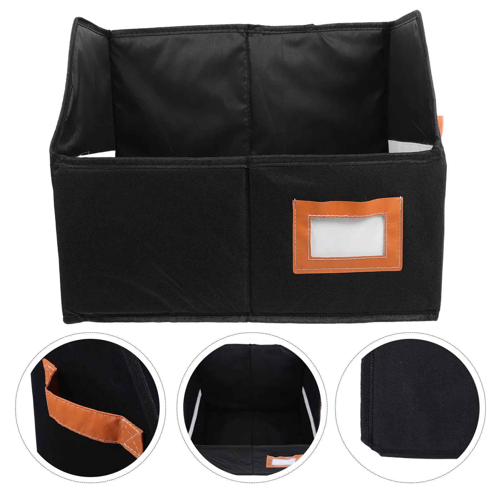Oxford Cloth Foldable Desktop Storage Box Office Organizer Clipboard Holder Document File Organizer for Desktop Desk Stationery
