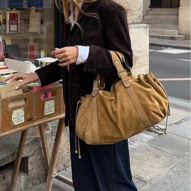 

Женская винтажная сумка из мягкого искусственной кожи, большая вместительная новая модная однотонная сумка-тоут, роскошный дизайн, сумка на плечо для повседневного стиля
