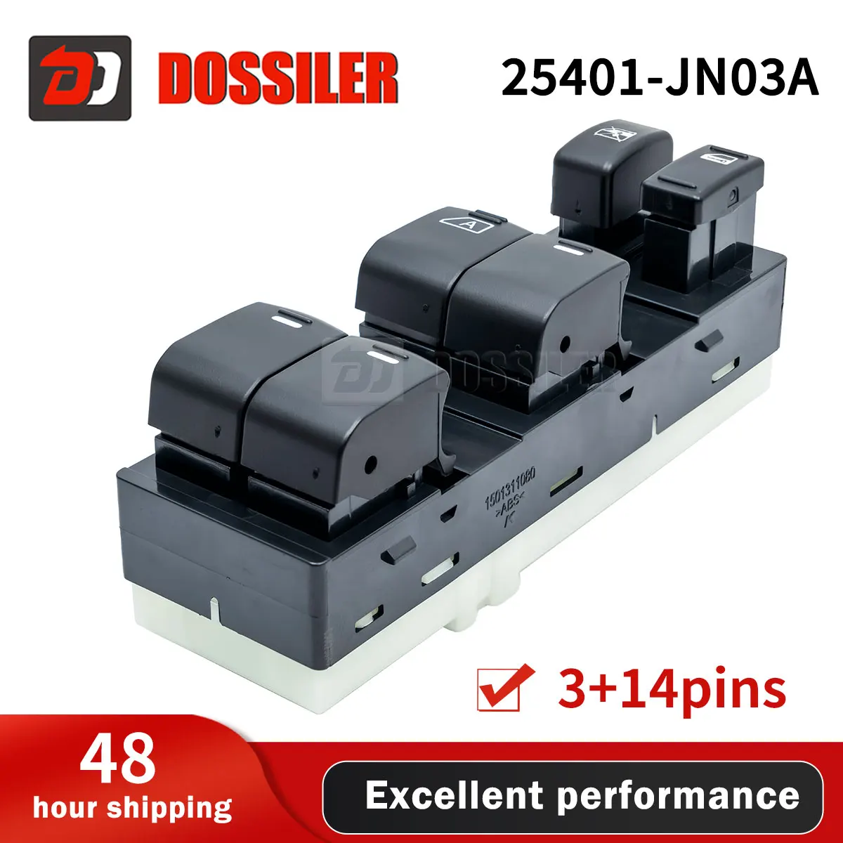 

25401-JN03A Dossiler New Electric Power Window Switch For Nissan Teana J32 J32R J32Z J32 2008- Glass Regulator Car Accessories