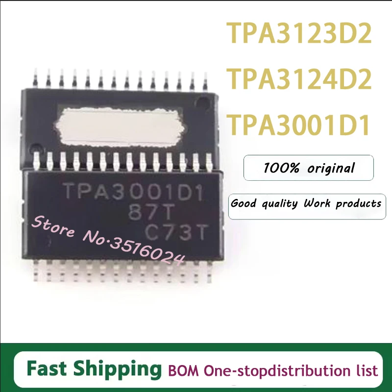 5pcs/lot TPA3123D2 TPA3123D2PWPR TPA3124D2PWPR TPA3124D2 TPA3001D1PWPR TPA3001D1 TPA6120A2DWPR 6120A2 TSSOP-24 In Stock
