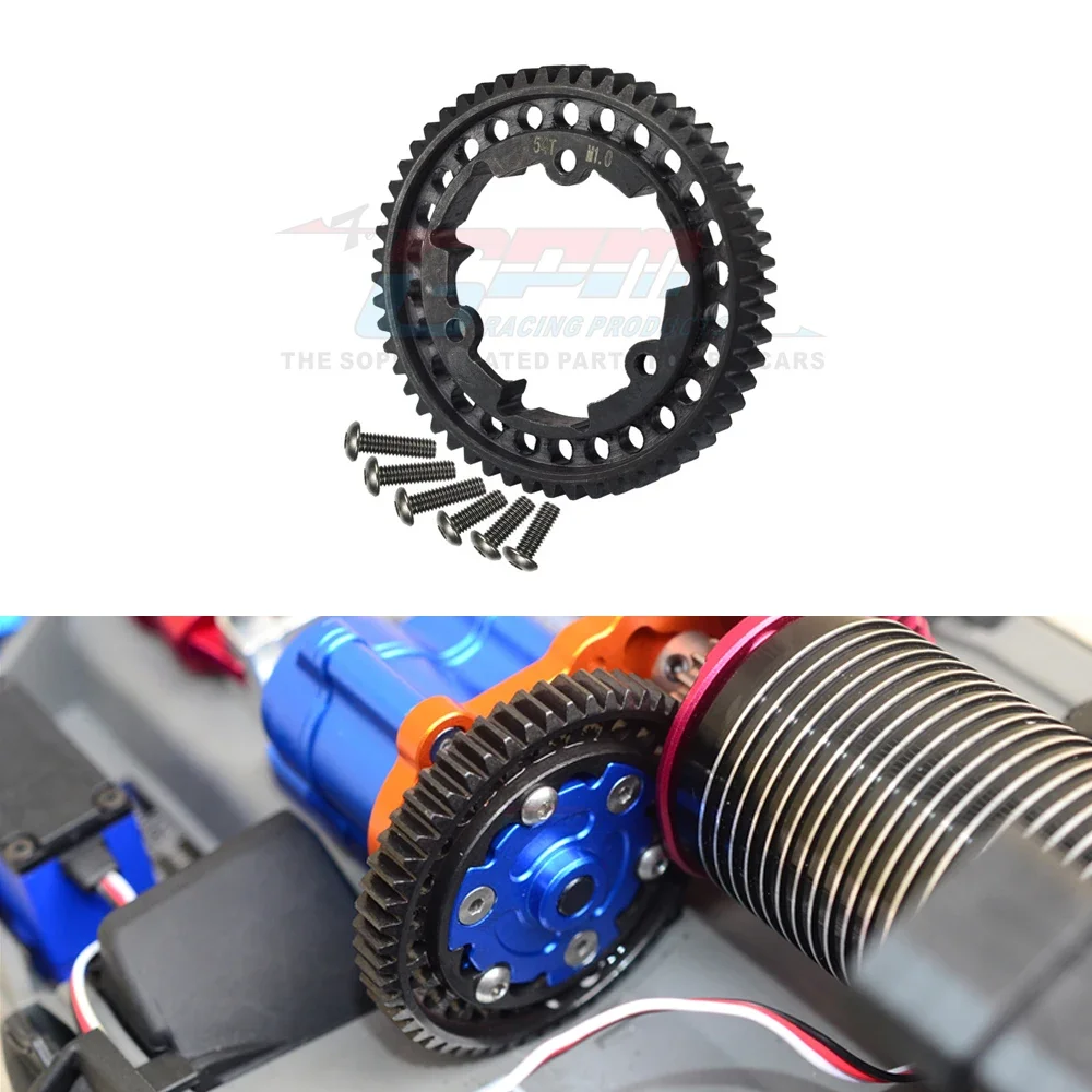 GPM Metal Steel 54T Spur Gear 6449 for Traxxas 1/6 XRT 1/5 X-MAXX 8S 1/7 XO-1 1/10 MAXX E-REV0 2.0 6S VXL RC Cars Monster Truck