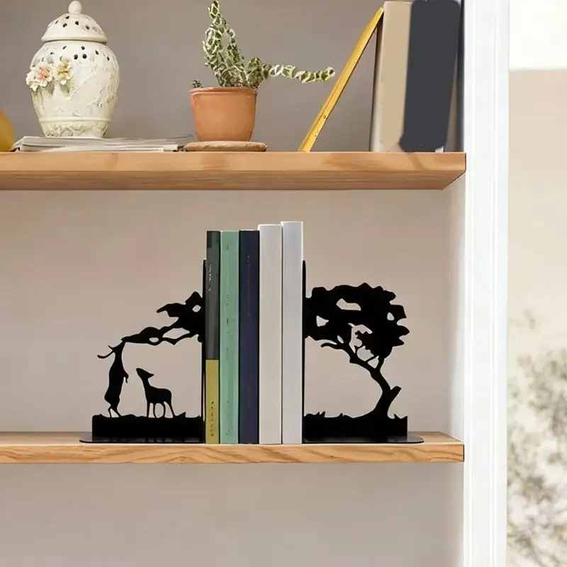 Metal Books Stand for Display Decors Elegant Bookends Book Display Stand Bookshelfs for Displaying Books, Music Sheets