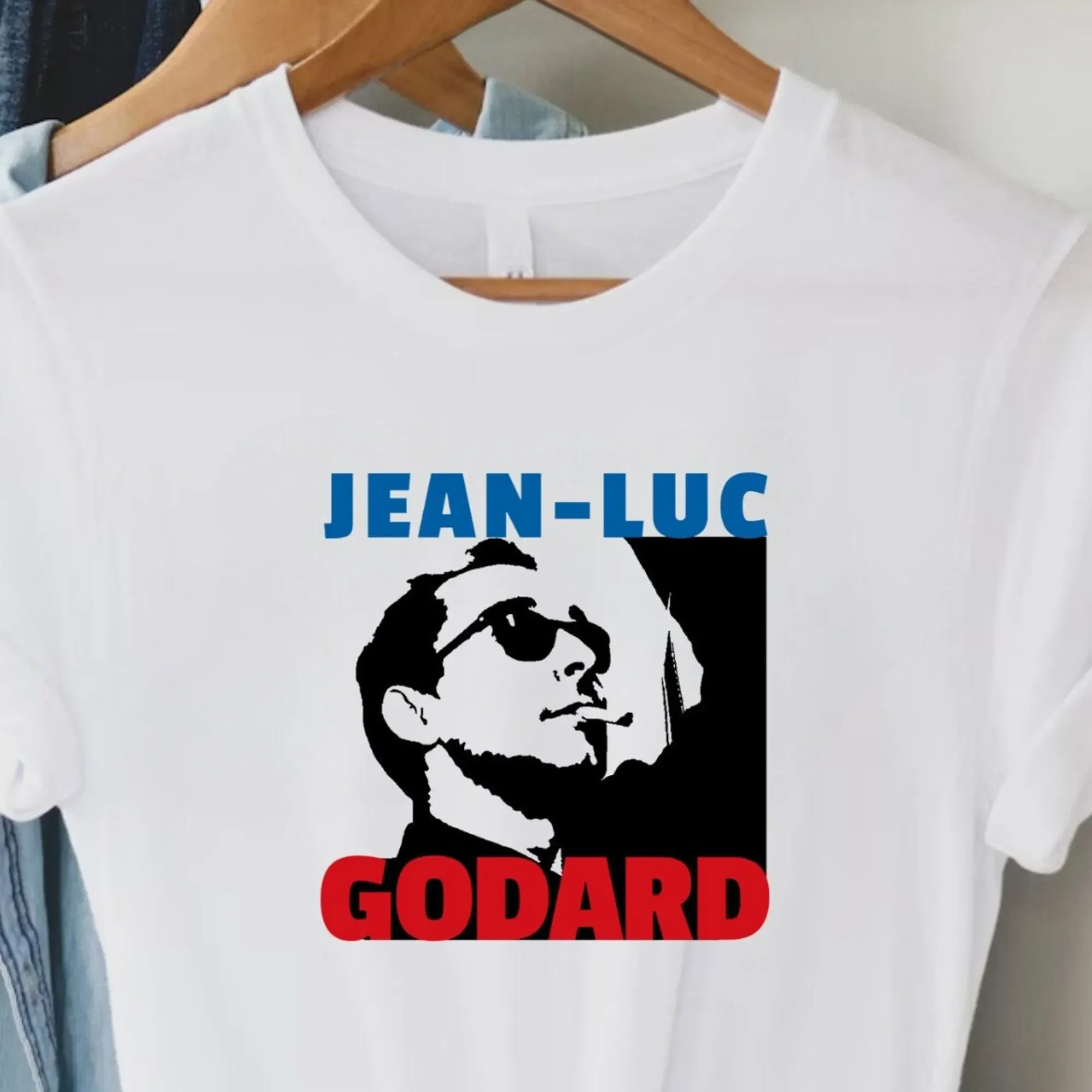 Jean Luc Godard kultowy T Shirt hołd dla autora filmu