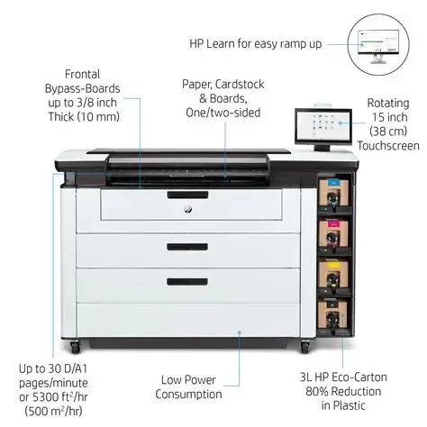 H P DesignJet XL Pro 8200 B0 Impressora de produção de alta velocidade de 40 polegadas com scanner multifuncional Pro 8200 Plotter