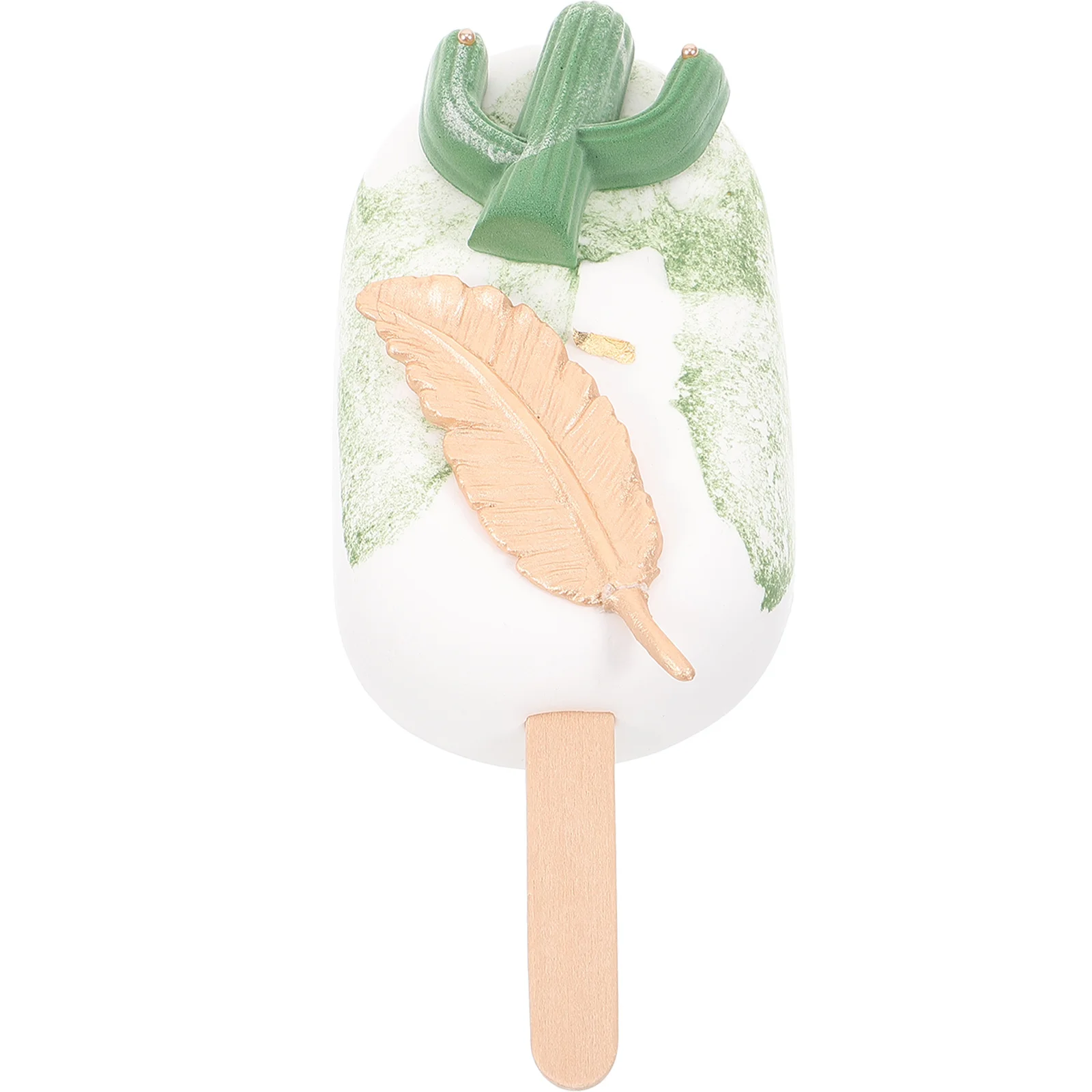 

Durable Safe Artificial Ice Cream Cactus Popsicle Decor for Long Lasting Display and Photos Fake Ice Cream Photography Props