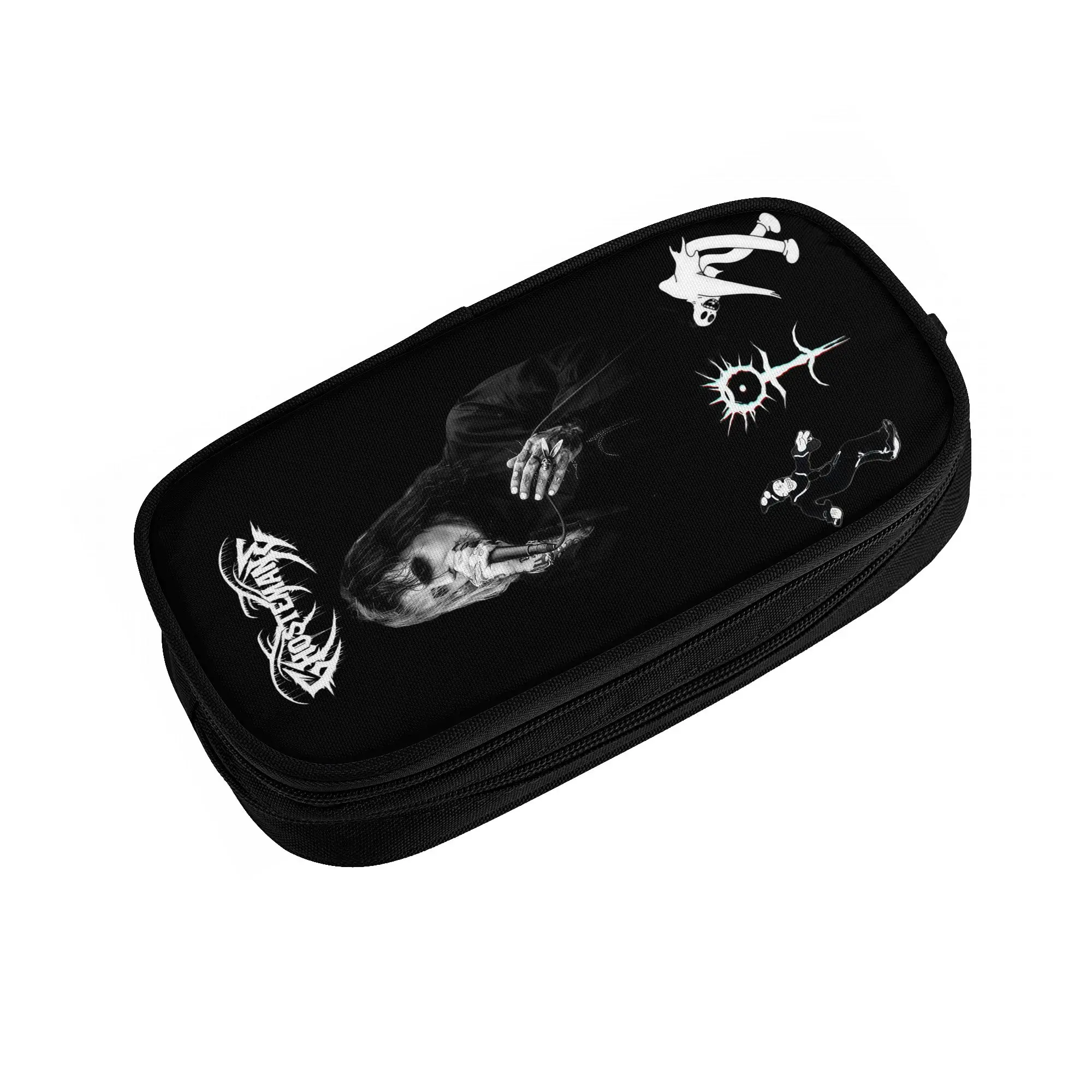 Cute Rapper Heavy Metal Hip Hop Music Ghostemane  Pencil Case for Girls Boys Large Capacity  Pencil Box School Supplies
