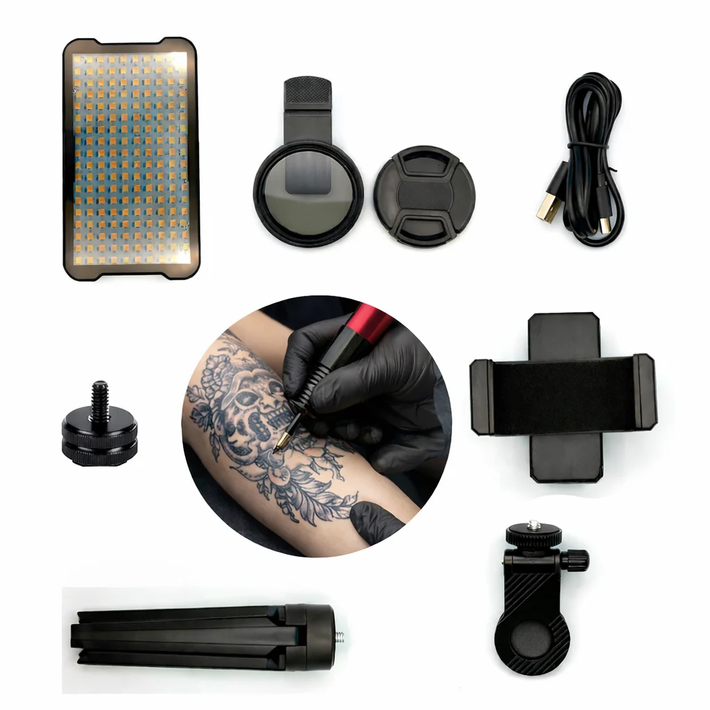 Audersigt Polarized Tattoo Fill Light Reduce Reflected Light Of Tattoos and Tattoo Photography Light Kit