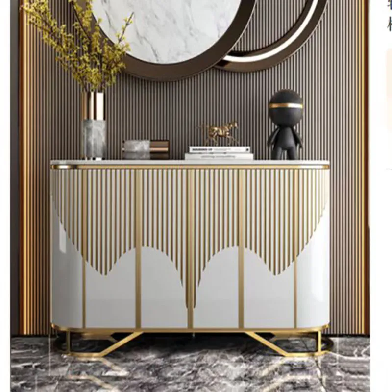 Narrow Luxury Living Room Cabinets Gold Classic French Narrow Living Room Cabinets Space Saving Meuble Rangement Furniture Home image 3