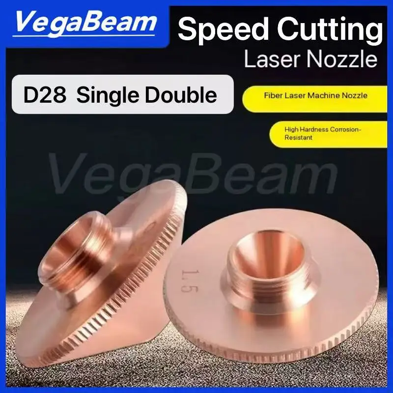 

Fiber Cutting machine laser nozzle Dia.28mm caliber 1.0-5.0mm Single Double Laye For Raytools WSX cutting head parts BM109/BM110