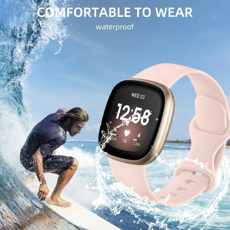 Weiches Silikonarmband für Fitbit Versa 3/4 Band Sportarmband für Fitbit Sense/Sense 2 Männer Frauen Armband Smartwatch Zubehör