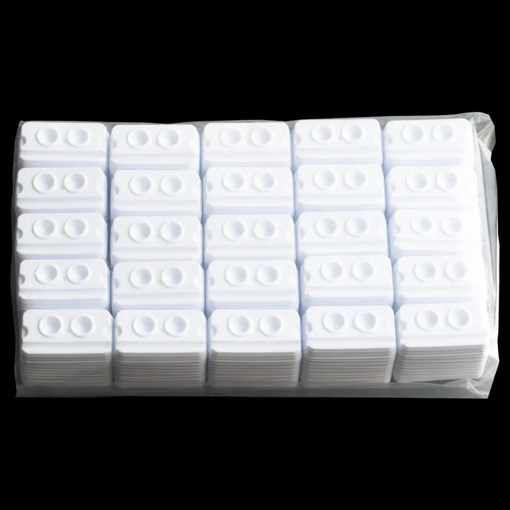200/250 Pcs/Bag Dental Mixing Wells Disposable Bonding Resin Adhesive Composite Material Plastic Palette 2/4 Slots Dentistry