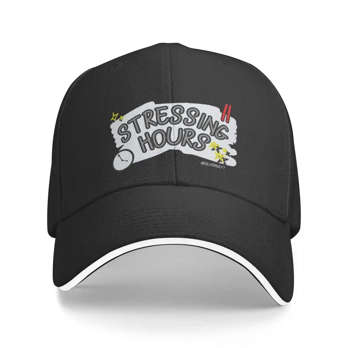 

Stressing Hours WHITE Baseball Cap Ball Cap Sports Cap sun hat Mens Women's