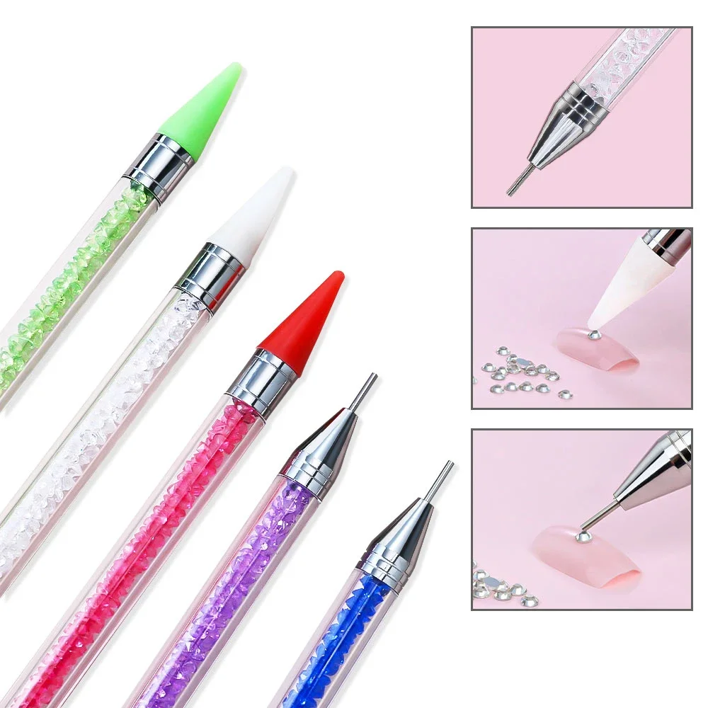 LINMANDA Rhinestone Dotting Tool Double Ended Rhinestone Dotting Crayon Rhinestone Application Tool Suitable for Home DIY