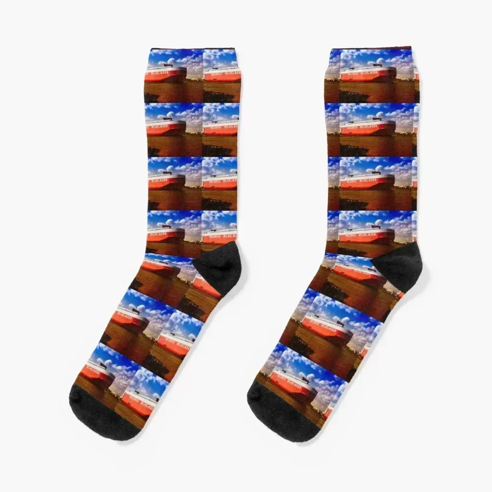 Wallenius Wilhelmsen RoRo Container Ship Socks Thermal man winter gift Run Woman Socks Men's