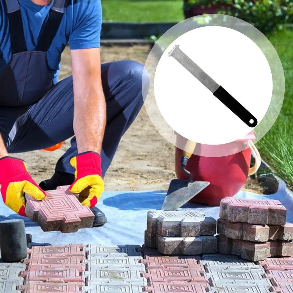 

Block Brick Lifter Paver Puller Extractor Tool with Joint Scraper for Garden Patio Block Replacement Micro Teeth for Easy