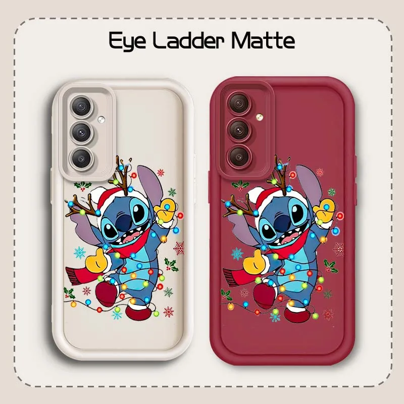 คริสต์มาสStitchการ์ตูนน่ารักสําหรับSamsung A73 A72 A56 A55 A54 A53 A35 A32 A25 A24 A23 A21s A14 A05 5Gบันไดโทรศัพท์กรณี