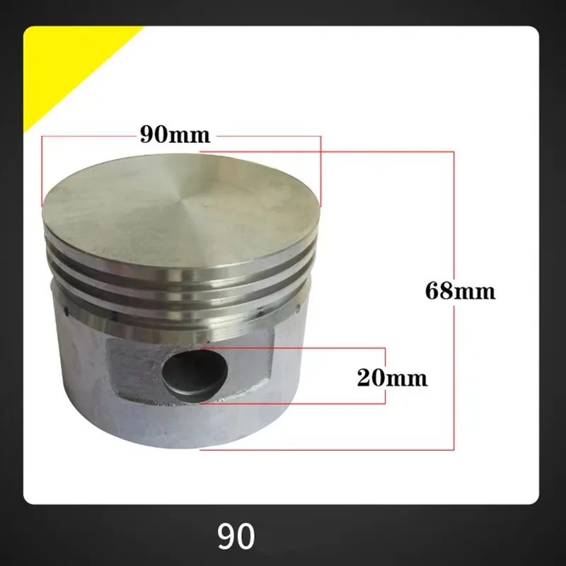42/47/48/51/55/65/80/90/95/105 Piston And Piston Ring Silver Tone Air Compressor Fittings Cylinder Piston